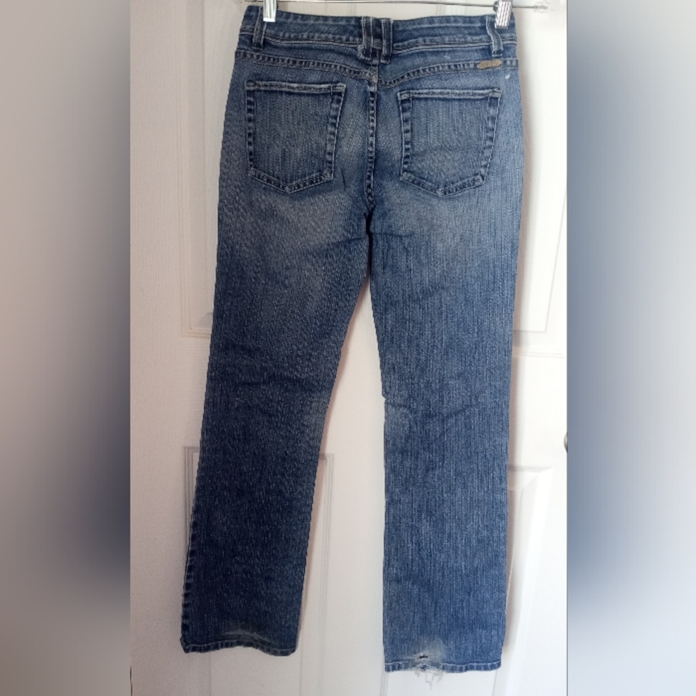 White House Black Market Women's Straight Leg Blue Jeans - Picture 3 of 6